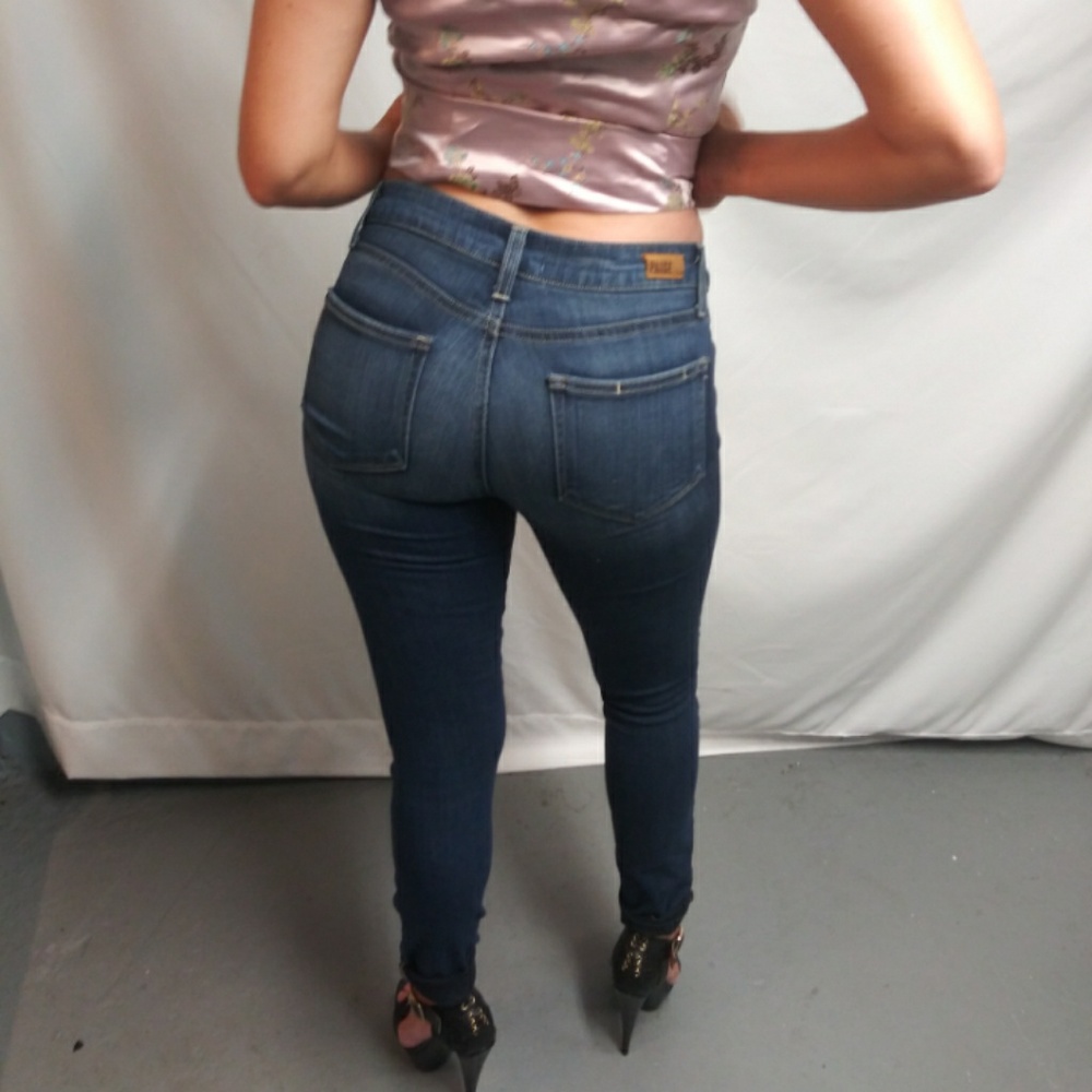 Zipper-detail Authentic Paige Jeans